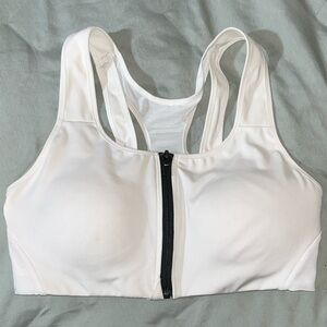 Nike White Sports Bra Size M